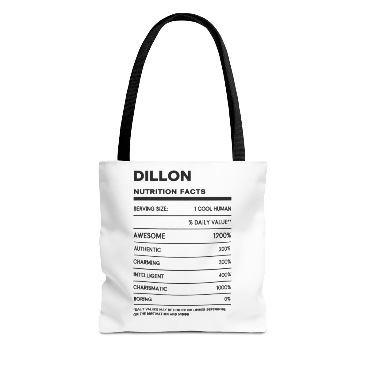 Dillon Nutrition Facts Name Funny Birthday