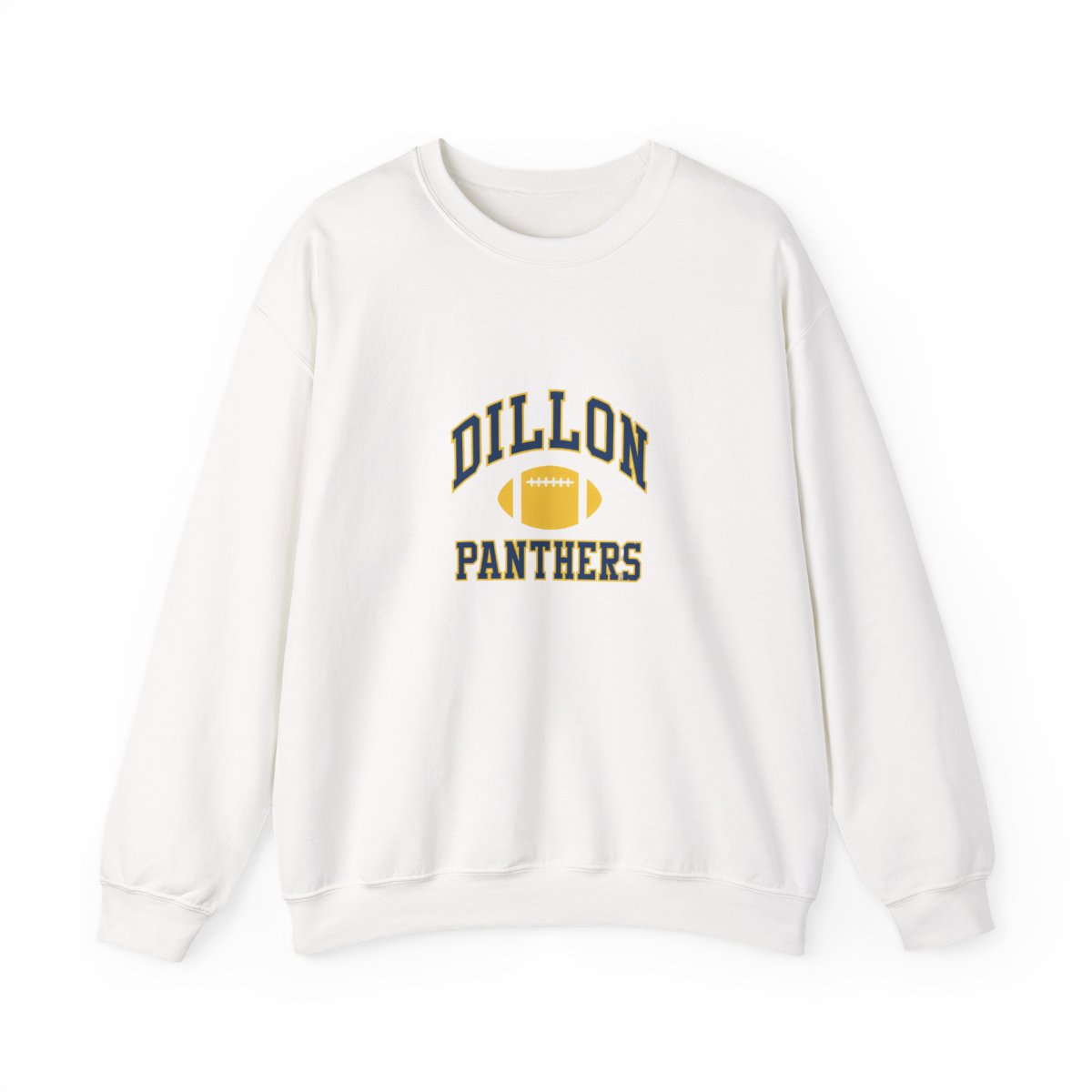 A grey Hoodies with the text "Dillon Panthers" in blue and yellow lettering, with a yellow football graphic