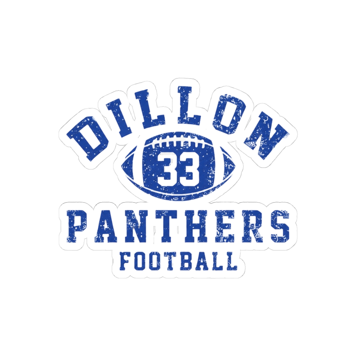 Dillon Panthers Football - Tim Riggins #33 vintage logo Sticker