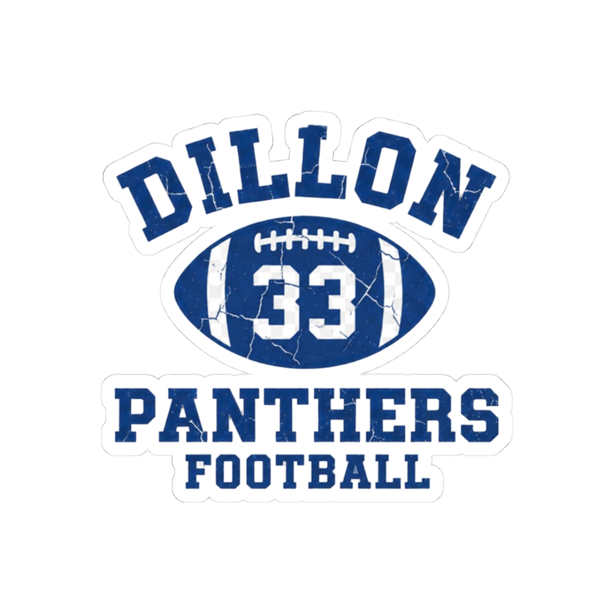 Dillon Panthers Football - #33 Tim Riggins - vintage logo Sticker