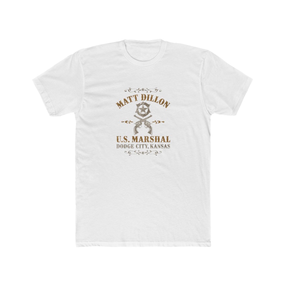 A with a style graphic design featuring the text "Matt Dillon T-Shirt