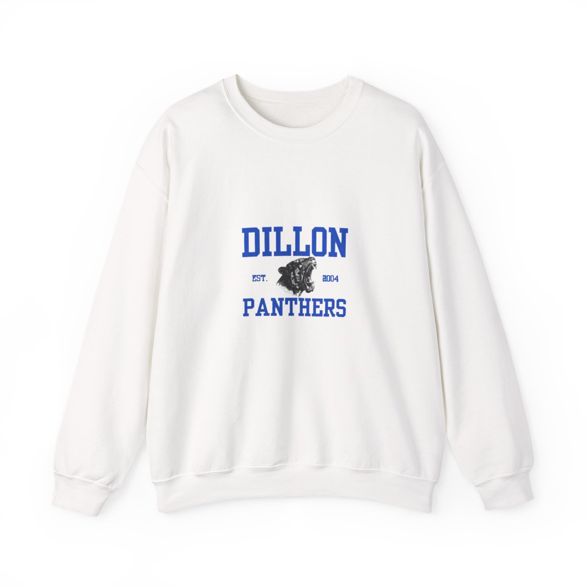 Grey Hoodies with blue text that reads "Dillon Panthers Est. 2004" and a black and white panther graphic